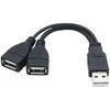 PREMIUMCORD USB 2.0 įkrovimo laidas, 15 cm, juodas