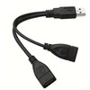 PREMIUMCORD USB 2.0 įkrovimo laidas, 15 cm, juodas