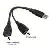 PREMIUMCORD USB 2.0 įkrovimo laidas, 15 cm, juodas
