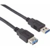 USB kabelis PremiumCord USB-A - USB-A 1 m Juodas (ku3pa1Bk)