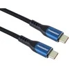 „PremiumCord“ USB-C laidas (USB 3.2 GEN 2x2, 5A, 100W, 20Gbit/s) 0,5 m, medvilninis pintas