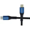 PremiumCord USB-C kabelis ( USB 3.2 GEN 2x2, 5A, 100W, 20Gbit/s ) 1m, bavlněný oplet