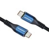 „PremiumCord“ USB-C laidas (USB 3.2 GEN 2x2, 5A, 100 W, 20 Gbit/s) 3 m, medvilninė pynė