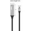 PREMIUMCORD USB-C kartotuvas ir ilgintuvas vyriškas-moteris, 5Gbps Aliuminis 5m
