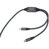 PREMIUMCORD USB-C įkrovimo laidas, 2xUSB-C į USB-C, 100W, 1m, juodas