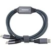 PREMIUMCORD USB-C įkrovimo laidas, 2xUSB-C į USB-C, 100W, 1m, juodas
