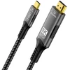 „PremiumCord“ USB-C–HDMI kabelis, 2 m, vaizdo raiška, 8K@60Hz, 4K@144Hz, aliuminis
