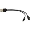 PREMIUMCORD USB 2.0 įkrovimo laidas, 2xUSB-C į USB, 15 cm, juodas