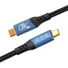 „PremiumCord USB4™“ 2.0 versija, 80 Gbps, 16K@60 Hz, 240 W, „Thunderbolt 3“ ir „4“ laidas, 0,8 m ilgio