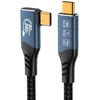 PREMIUMCORD Kabelis USB4™ Version2.0 80Gbps 16K@60Hz 240W Thunderbolt 3 a 4 kabelis zahnutý 1m