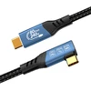 PREMIUMCORD Kabelis USB4™ Version2.0 80Gbps 16K@60Hz 240W Thunderbolt 3 a 4 kabelis zahnutý 0,8m