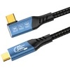 PREMIUMCORD Kabelis USB4™ Version2.0 80Gbps 16K@60Hz 240W Thunderbolt 3 a 4 kabelis zahnutý 0,8m