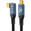 PREMIUMCORD Kabelis USB4™ Version2.0 80Gbps 16K@60Hz 240W Thunderbolt 3 a 4 kabelis zahnutý 0,8m