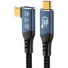 PREMIUMCORD Kabelis USB4™ Version2.0 80Gbps 16K@60Hz 240W Thunderbolt 3 a 4 kabelis zahnutý 1m