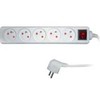 Prailginimo laidas su jungikliu 5lizdai 2m,baltas RPC29,Retlux