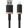 Baseus Dura Type A iki IP 2.4A greito įkrovimo laidas Juodas, Gold