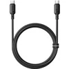 Baseus Silky serijos 100W USB-C - USB-C 1m kabelis - Juodas
