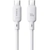 Kabelis USB Baseus Baseus Silky Ser.Charging Cable Type-C to Type-C 100W 1m Baltas