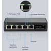 Šakotuvas Conexpro GNT-6FP51G6, lauko PoE komutatorius, 5x LAN, 4x PoE