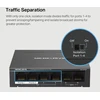 Šakotuvas MERCUSYS komutatorius MS106GP (6xGbE, 4xPoE+, 65W, be ventiliatoriaus)