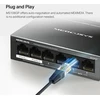 Šakotuvas MERCUSYS komutatorius MS106GP (6xGbE, 4xPoE+, 65W, be ventiliatoriaus)