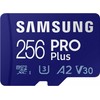 Atminties kortelė SAMSUNG PRO Plus Micro SD 256GB Up to 180MB/s Read and 130MB/s Rašymo greitis with Class 10 4K UHD + Card reader