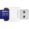Atminties kortelė SAMSUNG PRO Plus Micro SD 256GB Up to 180MB/s Read and 130MB/s Rašymo greitis with Class 10 4K UHD + Card reader