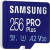 Atminties kortelė SAMSUNG PRO Plus Micro SD 256GB Up to 180MB/s Read and 130MB/s Rašymo greitis with Class 10 4K UHD + Card reader