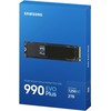 Samsung SSD | 990 EVO Plus | 2000 GB | SSD form factor M.2 2280 | Solid-state drive sąsaja NVMe | Skaitymo greitis 7250 MB/s | Rašymo greitis 6300 MB/s