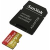 Atminties kortelė SanDisk Extreme PLUS Micro SDXC 128GB + SD adapteris + 2 metai RescuePRO Deluxe iki 200MB/s &amp; 90MB/s Skaitymo/Rašymo greitis A2 C10 V30 UHS-I U3, EAN: 619659188986