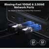 Serveris UGREEN NASync DXP4800 Plus 4 skyrių NAS 0/4 SATA, 0/2 M.2 SSD, 1 x 10 GbE + 1 x 2,5 GbE, 8 GB RAM