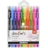*Gelinių rašiklių rinkinys Zebra Doodlerz, 10vnt,neoninių spalvų