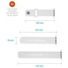 Fixed Fiksuotas | Sportiškas dirželio rinkinys Apple Watch 42/44/45 mm | 170-235 mm | Baltas | Silikonas