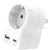 SKROSS Länderstecker Europe to US USB AC20PD baltas