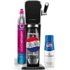Gazuotų gėrimų gaminimo aparatas SodaStream Art, Juodas | Pepsi rinkinys (buteliukas + cilindras + Pepsi sirupas)