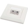 Solarix CAT6 UTP 2 x RJ45 paviršiaus baltumas SX9-2-6-UTP- WH