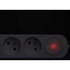 Solight extension cable 3 sockets, USB A+C 20W PD, 5m, 3 x 1mm2, baltas, switch