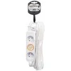 Solight prailginimo laidas, 3 lizdai, baltas, 10m