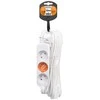 Solight prailginimo laidas, 3 lizdai, baltas, 10m