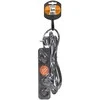 Solight DB8F5 prailgintuvas, 4 lizdai, juodas, 3 m