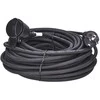 Solight prailginimo laidas - jungtis, 1 lizdas, 20m, 3 x 1,5mm2, guminis, juodas