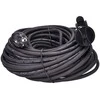 Solight prailginimo laidas - jungtis, 1 lizdas, 30m, 3 x 1,5mm2, guminis, juodas