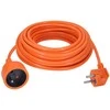 Solight prailginimo laidas - jungtis, 1 lizdas, 10m, 3 x 1mm2, oranžinis
