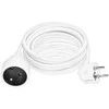 Solight prailginimo laidas - jungtis, 1 lizdas, 10m, 3 x 1,5mm2, baltas