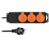 Solight ilgintuvas IP44, 3 lizdai, guminis laidas, lauko, 5m