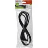 Solight flekso kabelis, 2x 1mm2, guminis, juodas, 2,5m