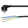 Solight flekso kabelis, 3x 1mm2, juodas, 2m