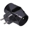 Solight hub, 2,5A + 2x 10A, juodas
