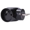 Solight hub, 2,5A + 2x 10A, juodas