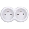 Solight hub, 2x 10A, baltas-pilkas